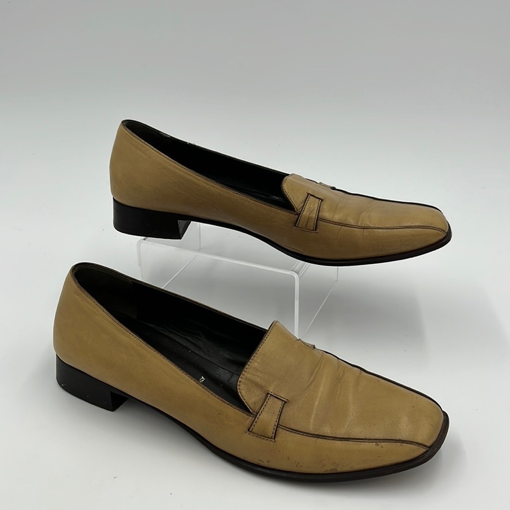Prada Tan Leather Loafers 37.5